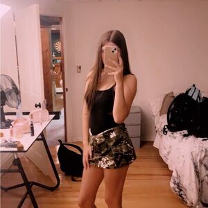 Shein Camo Mini Cargo Skirt